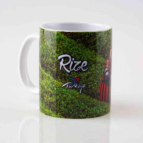 Rize Themed Customised Porcelain Souvenir Travel Mug 80x95 mm