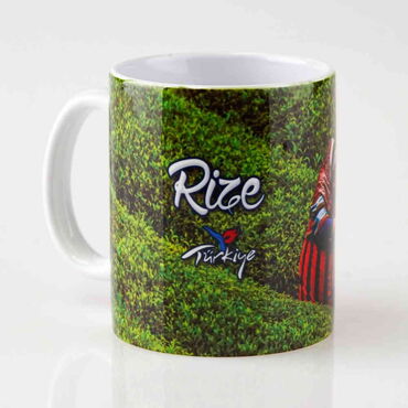 Rize Themed Customised Porcelain Souvenir Travel Mug 80x95 mm - Thumbnail