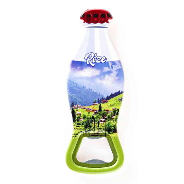 Rize Themed Customised Uv Printed Coca Cola Bottle Shape Plastic Base Bottle Opener 42x120 mm - Thumbnail