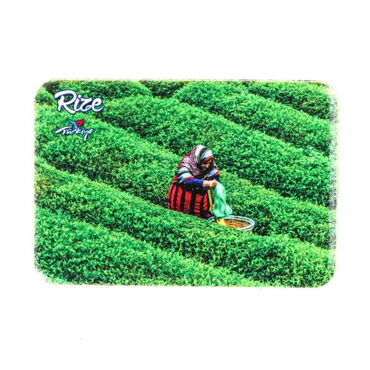 Rize Themed Customised UV Printed Plastic Base Rectangle Fridge Magnet 80x50 mm - Thumbnail