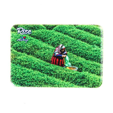 Rize Themed Customised UV Printed Plastic Base Rectangle Fridge Magnet 80x50 mm