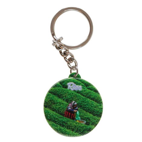 Rize Themed Customised UV Printed Plastic Base Square Keyring 38x100 mm