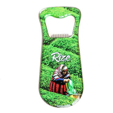 Rize Themed Customizable Metal Magnetic Bottle Opener 95x42 mm - Thumbnail