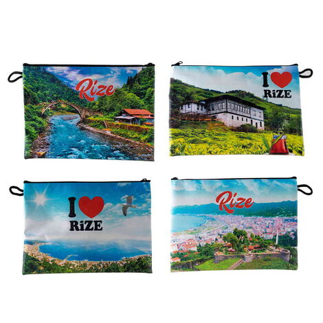 Rize Themed Digital Printed Kanvas Beach Bag 35x40 cm - 2
