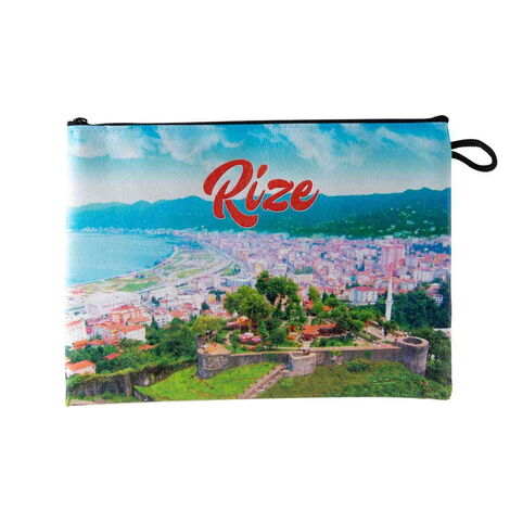 Rize Themed Digital Printed Kanvas Beach Bag 35x40 cm - 4
