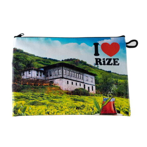 Rize Themed Digital Printed Kanvas Beach Bag 35x40 cm - 6