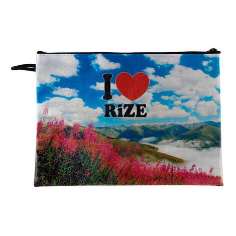 Rize Themed Digital Printed Kanvas Beach Bag 35x40 cm - 7
