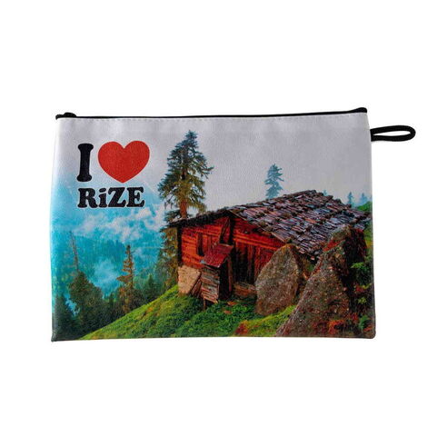Rize Themed Digital Printed Kanvas Beach Bag 35x40 cm - 8