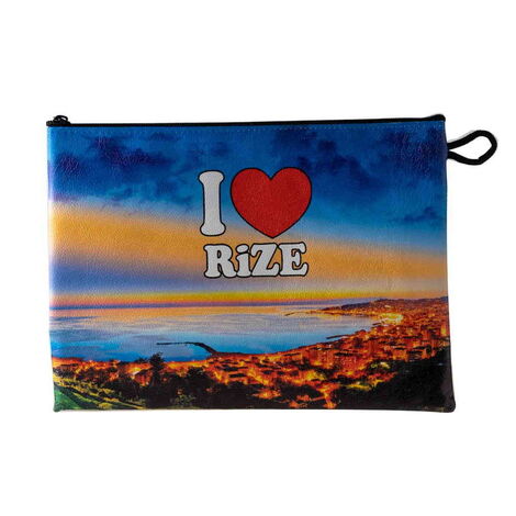 Rize Themed Digital Printed Kanvas Beach Bag 35x40 cm - 9
