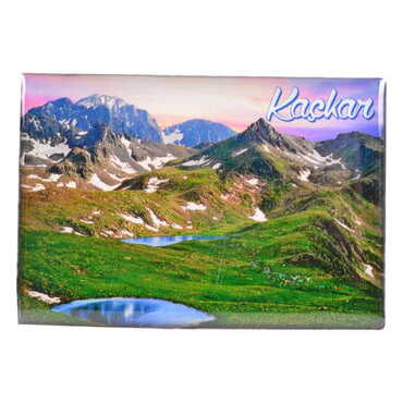 Rize Themed Epoxy Dome Rectangle Souvenir Fridge Magnet 80x55 cm - Thumbnail