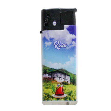 Myros - Rize Themed UV Plastic White Printed Lighter