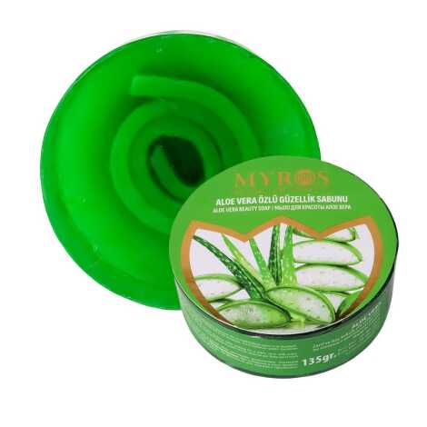 Round Aloe Vera Beauty Soap 135g - 1