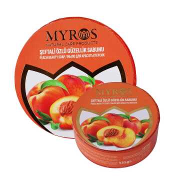 Round Peach Infused Beauty Soap 135g - Myros