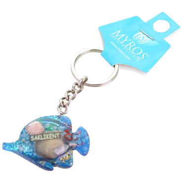 Myros - Fethiye Themed Customised Transparent Polyester Keyring