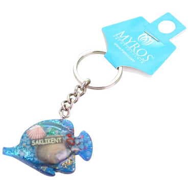 Fethiye Themed Customised Transparent Polyester Keyring