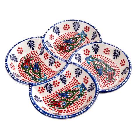 SAMUR ÇİNİ DÖRTLÜ ÇEREZLİK 17,5 CM - 2
