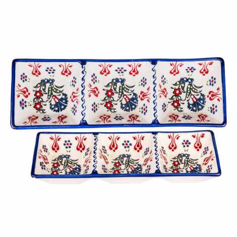 Samur Triple Square Snack Bowl Set - 1