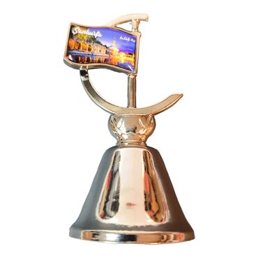 Sanliurfa Themed Collectible Souvenir Double Side Metal Spinner Rudder Bell 44x92 mm - Thumbnail