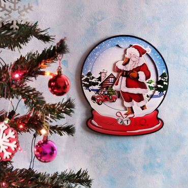 Myros - Santa Claus Wooden Decorative Board