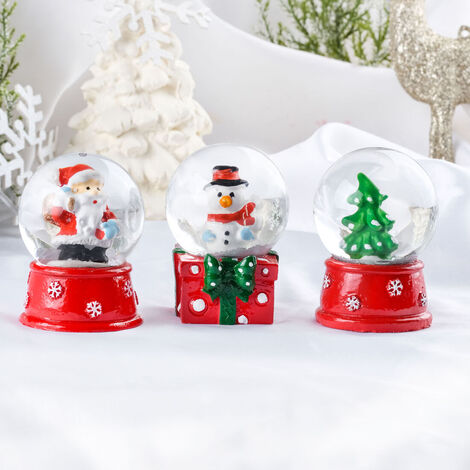 Santa's Gift Triple Snow Globe