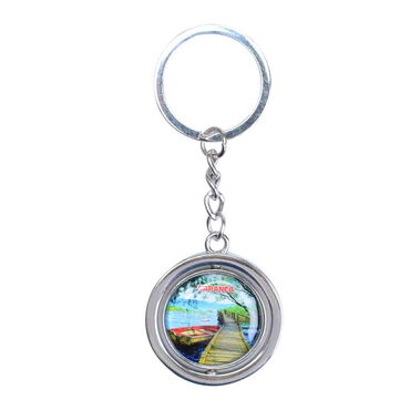 Sapanca Themed Metal Spinner Keychain 38x100 mm - 2