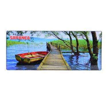 Sapanca Themed Epoxy Dome Panaromic Souvenir Fridge Magnet 120x50 cm