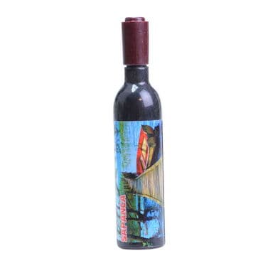 Sapanca Themed Bottle Shaped Metal Wine Bottle Corkscrew Opener-Magnetic 115x25x25 mm - 3