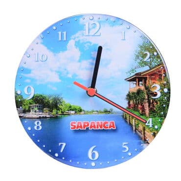 Toptan Sapanca Temalı Myros Yuvarlak Saat 20 cm