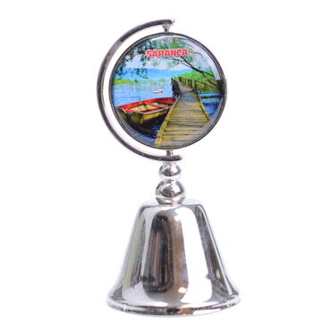 Sapanca Themed Collectible Souvenir Metal Bell 44x90 mm - Thumbnail