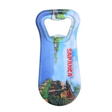 Sapanca Themed Customised Uv Printed Plastic Base Plastic Base Bottle Opener 95x43 mm - Thumbnail