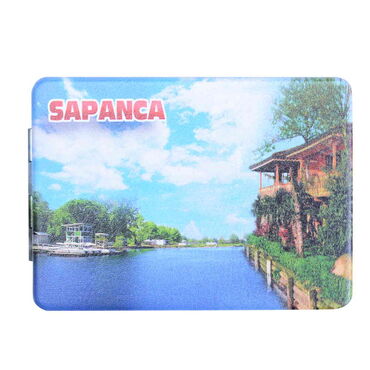 Myros - Sapanca Themed Customised Uv Printed Rectangle Compact Mirror 85x62x11 mm