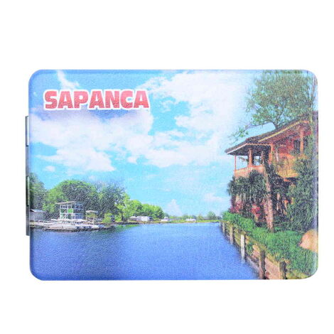 Sapanca Themed Customised Uv Printed Rectangle Compact Mirror 85x62x11 mm