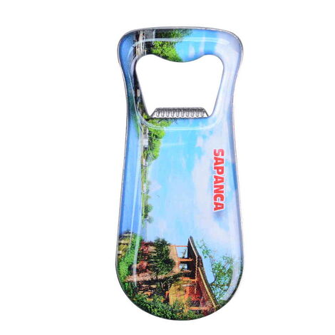 Sapanca Themed Customizable Metal Magnetic Bottle Opener 95x42 mm