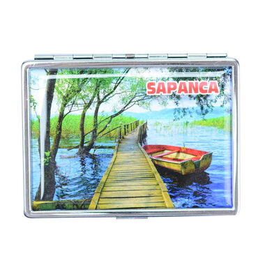 Myros - Sapanca Themed Metal Cigarette Case 103x80x11 mm