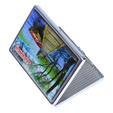 Sapanca Themed Metal Cigarette Case 103x80x11 mm - Thumbnail