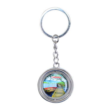 Myros - Sapanca Themed Metal Spinner Keychain 38x100 mm