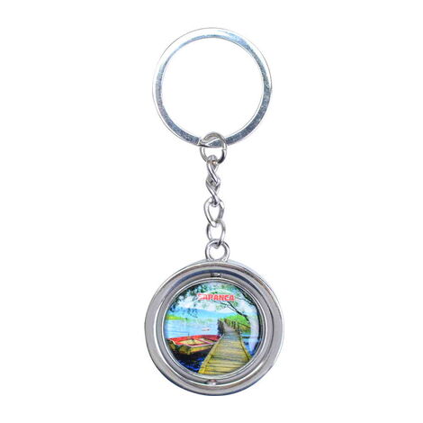 Sapanca Themed Metal Spinner Keychain 38x100 mm