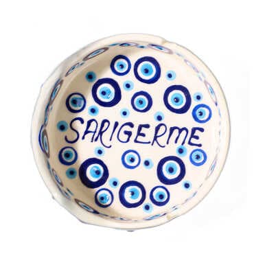 Sarigerme Themed Large Pasabahce Ashtray Evil Eye