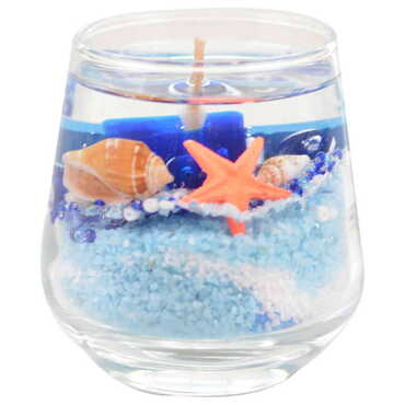 Sarigerme Themed Glass Transparent Gel Candle - Thumbnail