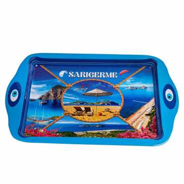 Sarıgerme Themed Mini Metal Tray Double Sided Print 25x16 Cm - 2