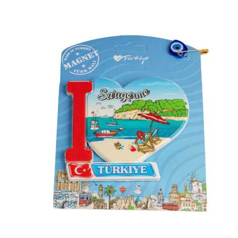 Sarıgerme Themed UV Printed Carded Plastic Refrigerator Magnet - 2