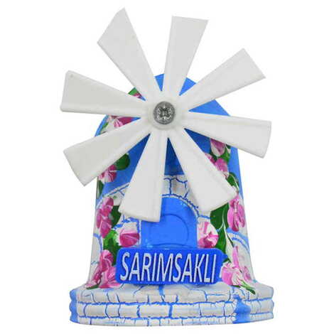 Sarimsakli Themed Marine Themed Windmill Travel Fridge Magnet