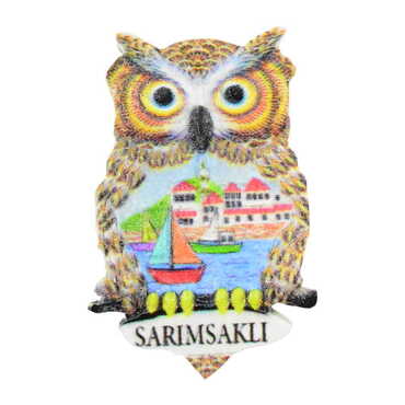 Sarimsakli Themed Polyester UV Printed Stoned And Nacrous Fridge Magnet - Thumbnail