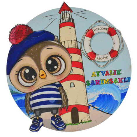 Sarimsakli Themed Wooden Custom Printed Souvenir Coaster 100 mm