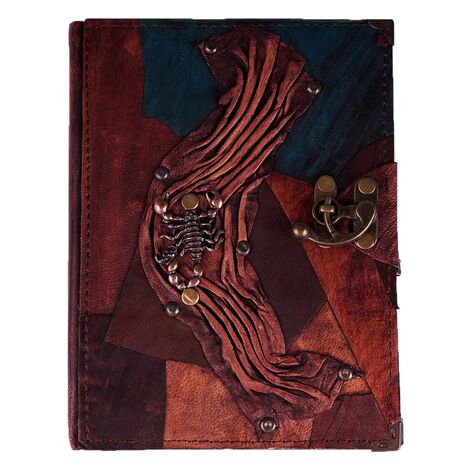 Scorpion Themed Large Leather Notebook - 5