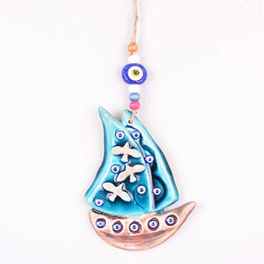 Sea Products Themed Nautical Ceramics Second Size Wall Hanging - Thumbnail