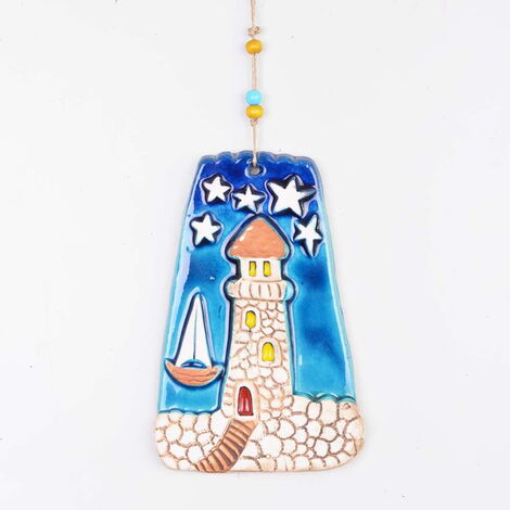 Sea Products Themed Nautical Ceramics Third Size Wall Hanging