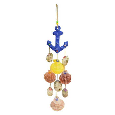 Sea Shell Anchor Wind Bell Hangin Decor Set Of 3 Pcs