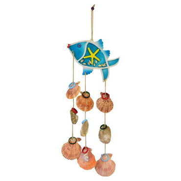 Myros - Sea Shell Fish Figur Wind Chimes Wall Hanging Decor