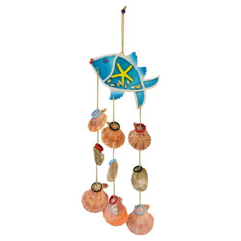 Sea Shell Fish Figur Wind Chimes Wall Hanging Decor